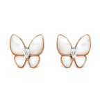 [MIRA]BUTTERFLY MOP DIAMOND EARRINGS