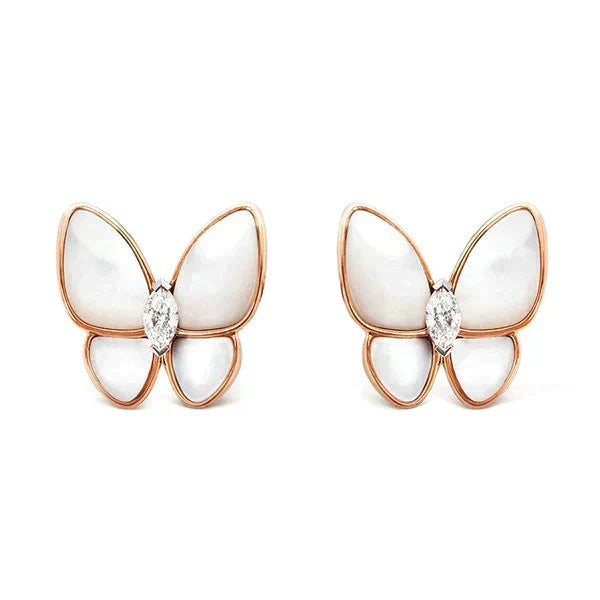 [MIRA]BUTTERFLY MOP DIAMOND EARRINGS