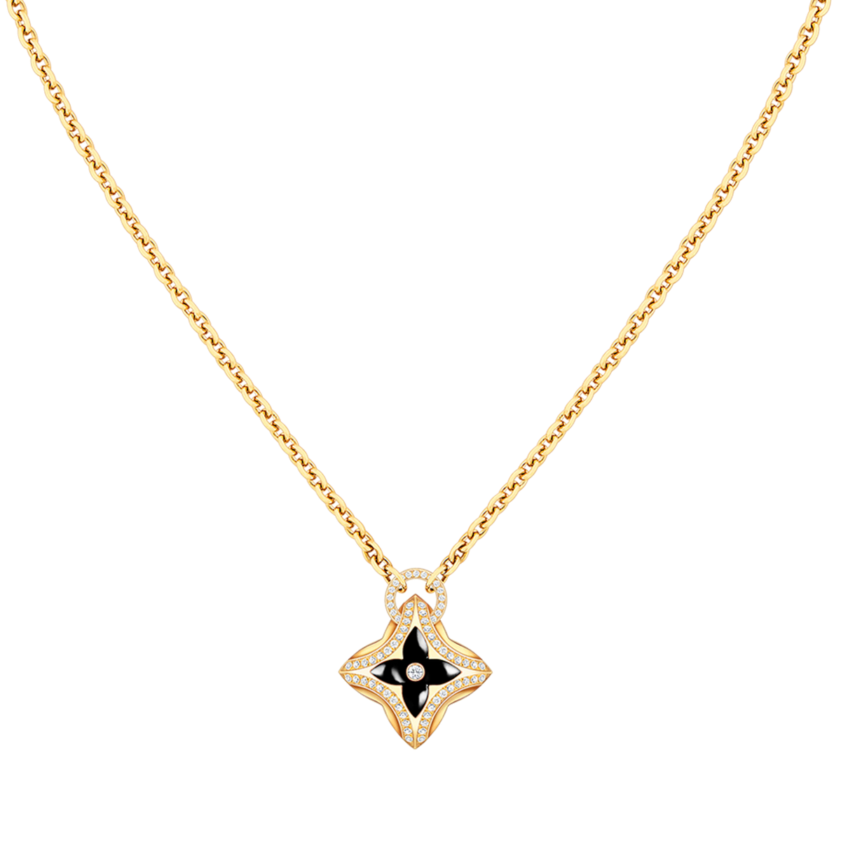 [MIRA]STAR PEDANT PINK GOLD DIAMOND NECKLACE