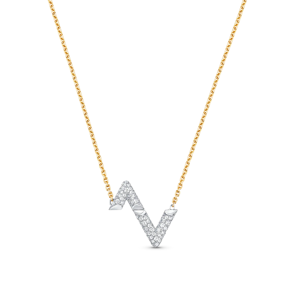 [MIRA]VOLT SILVER DIAMOND PEDANT NECKLACE