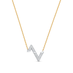 [MIRA]VOLT SILVER DIAMOND PEDANT NECKLACE