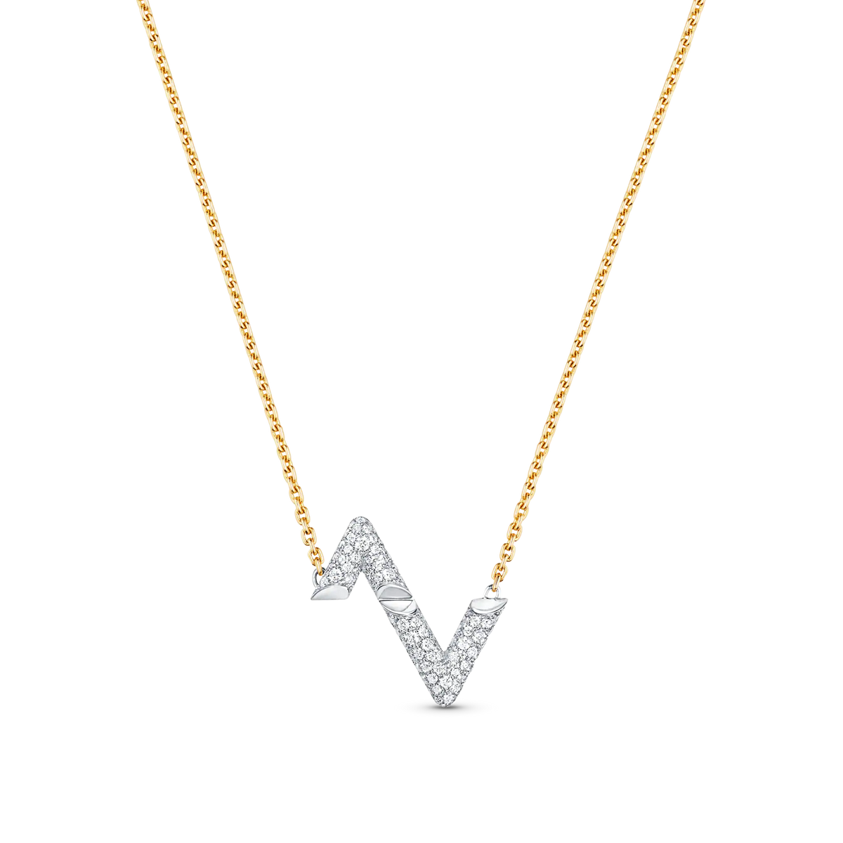 [MIRA]VOLT SILVER DIAMOND PEDANT NECKLACE