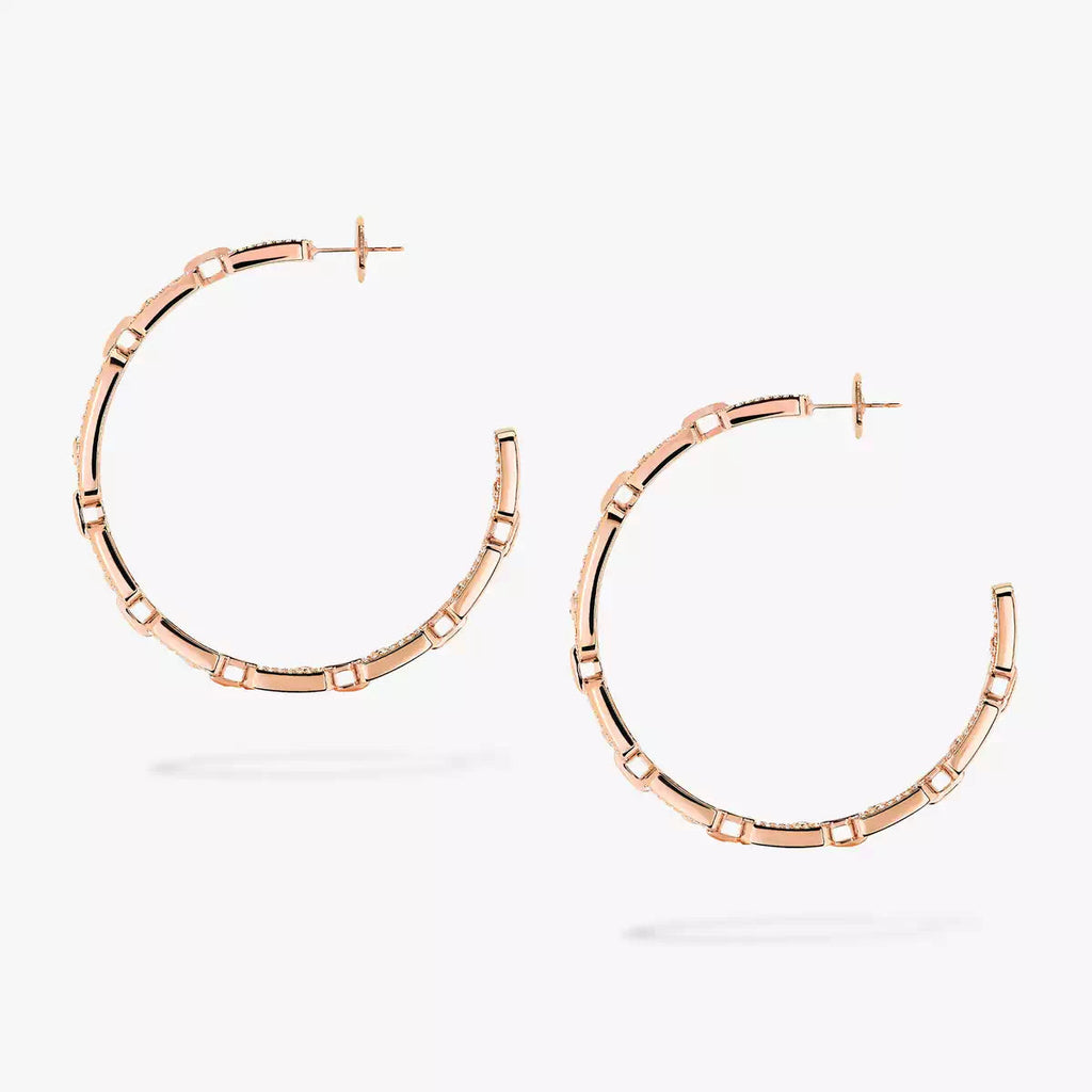 [[MIRA]Move Link Diamond Hoop Earrings