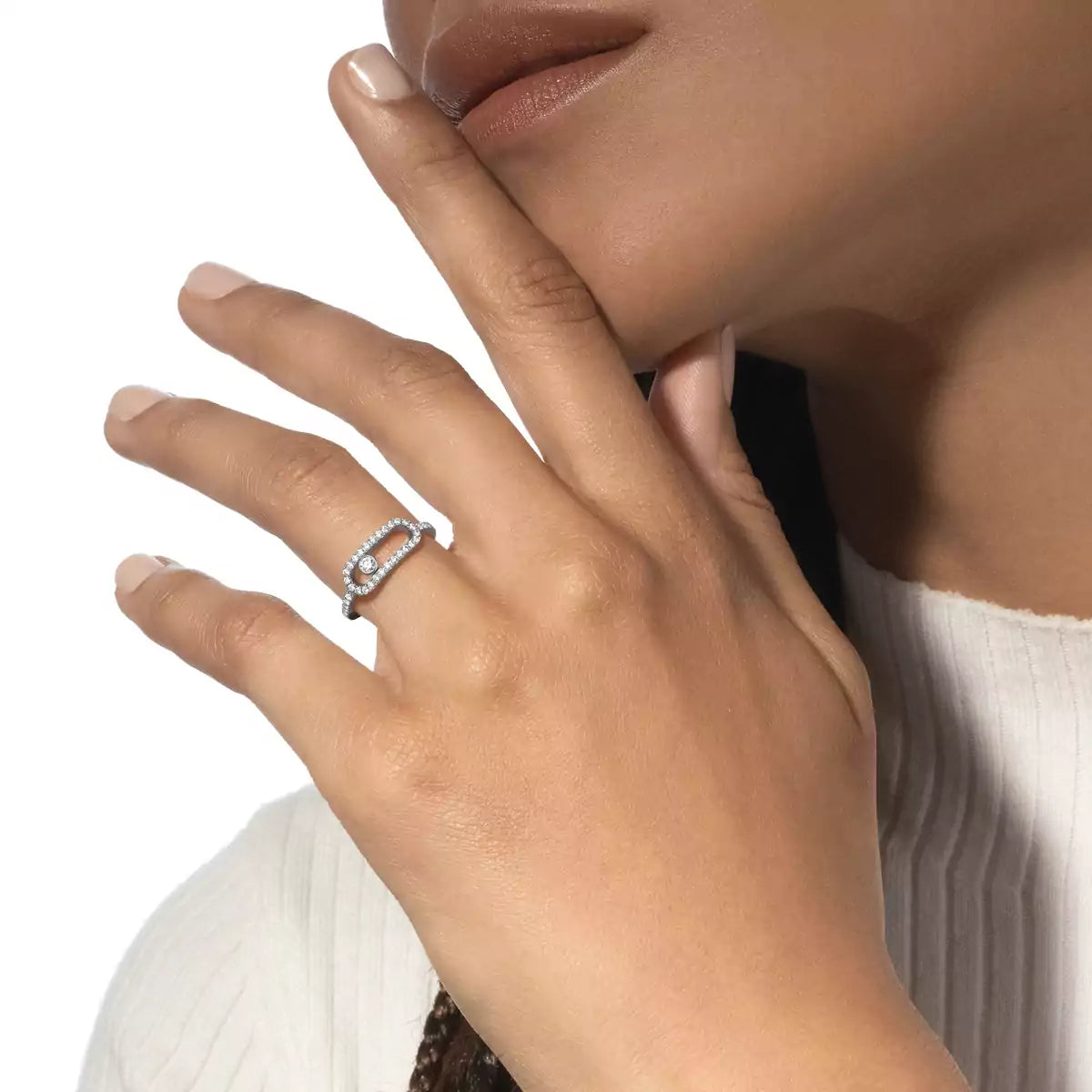 [MIRA]Move Uno Diamond Ring in Gold