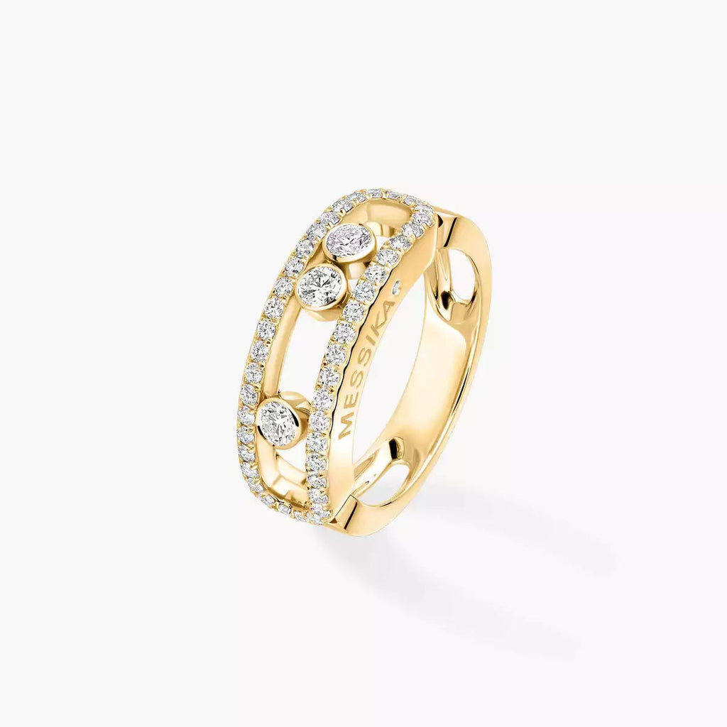 [MIRA] Move Gold Diamond Pave_ Ring
