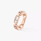 [MIRA]Move Link Pave_-Set Diamond Ring in Gold