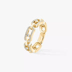 [MIRA]Move Link Pave_-Set Diamond Ring in Gold