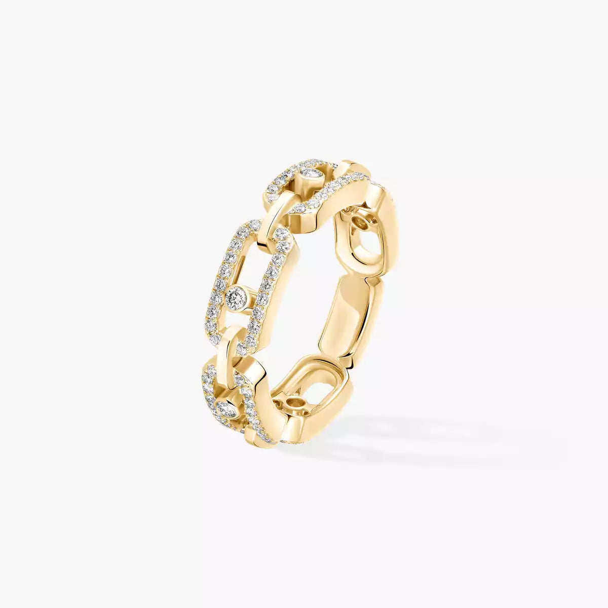 [MIRA]Move Link Pave_-Set Diamond Ring in Gold