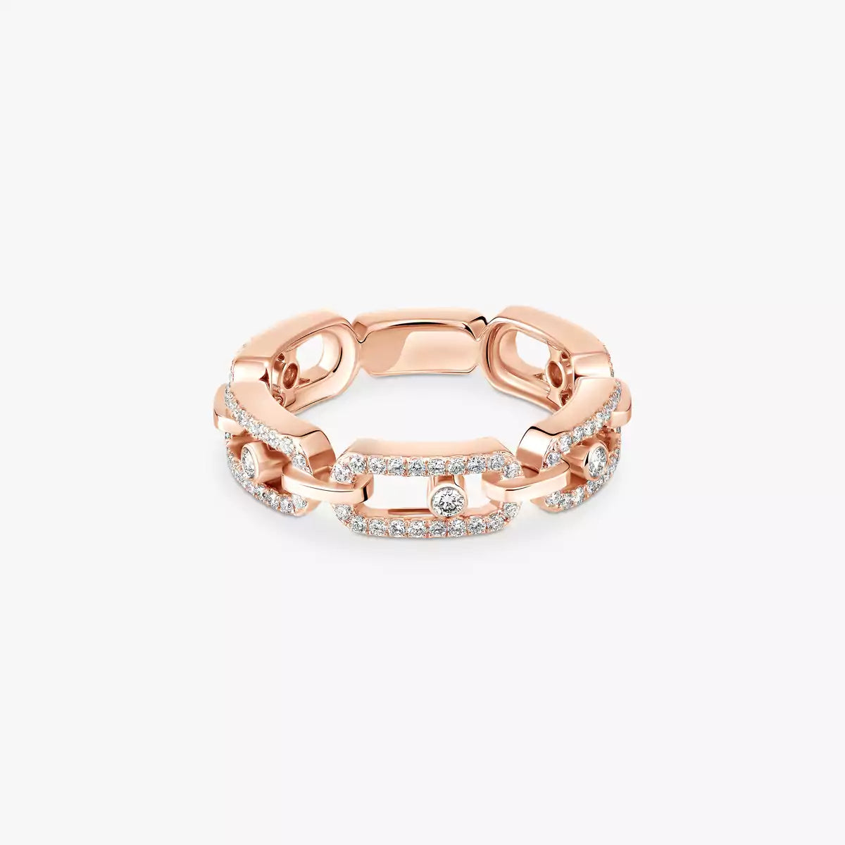 [MIRA]Move Link Pave_-Set Diamond Ring in Gold