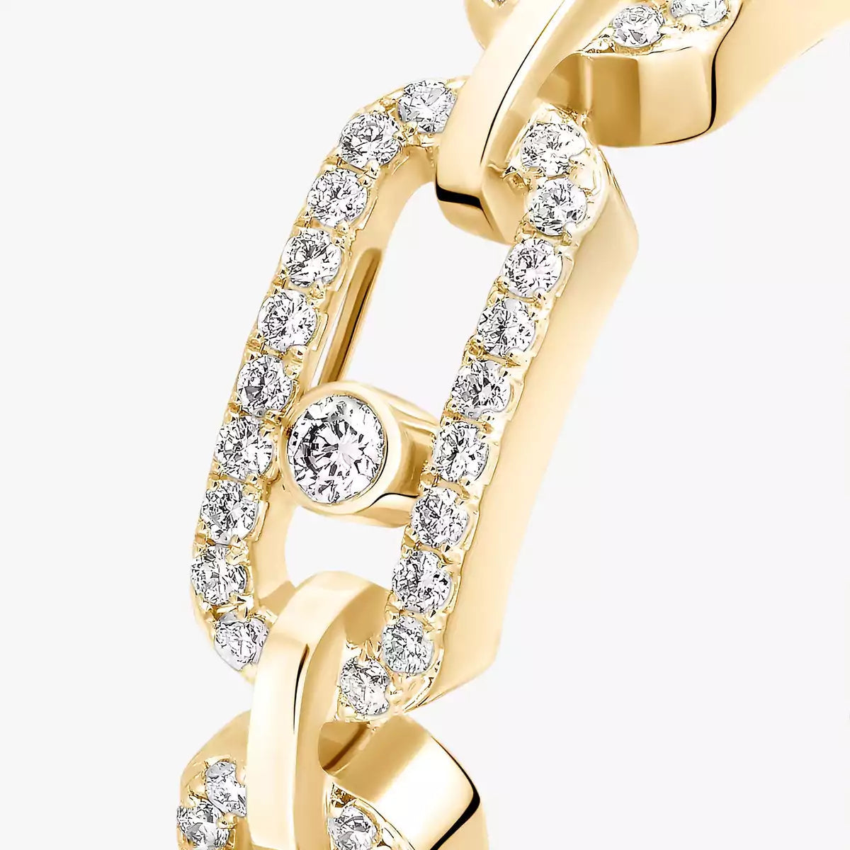 [MIRA]Move Link Pave_-Set Diamond Ring in Gold