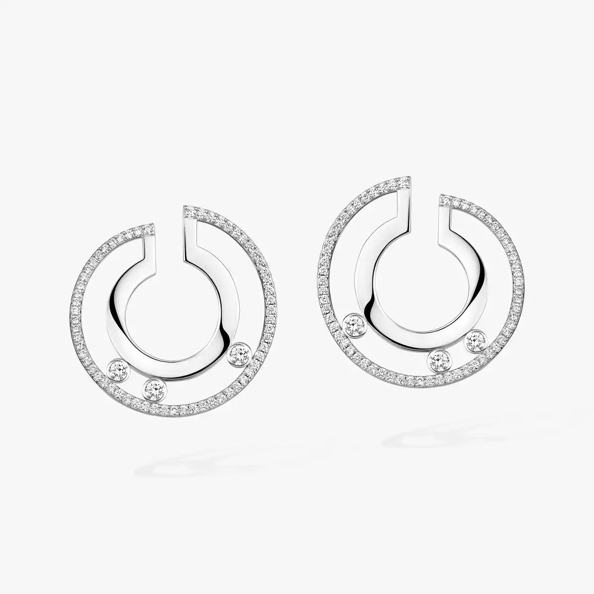 [MIRA]Move Romane Small Diamond Hoop Earrings