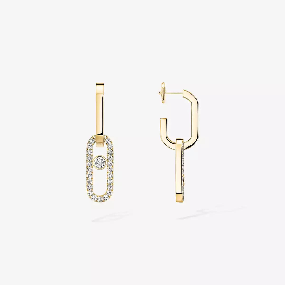 [MIRA]Move Link Diamond Earrings