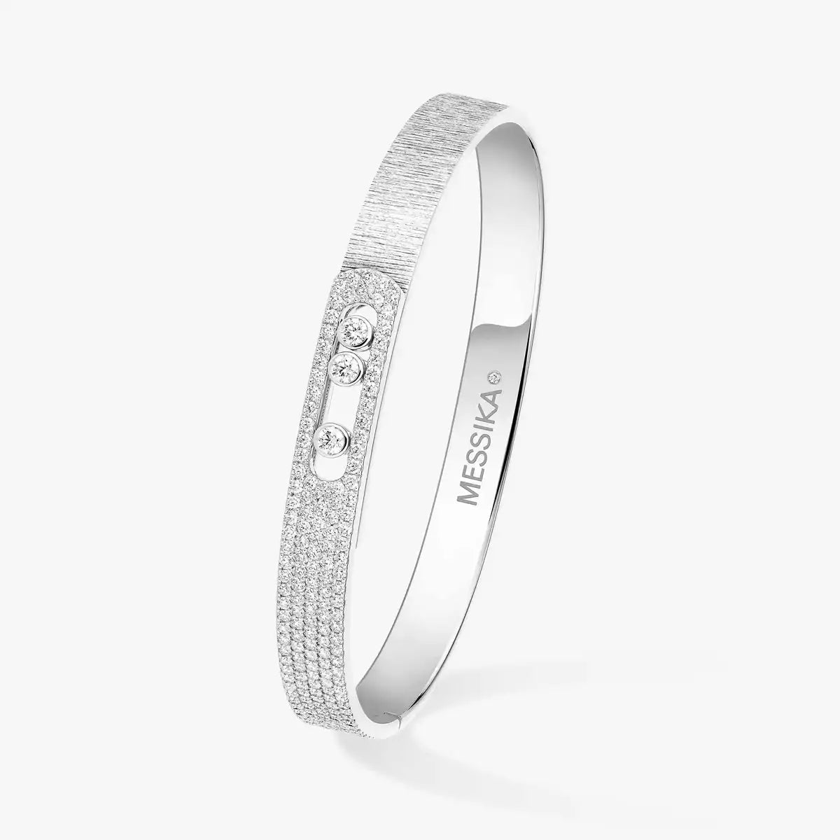 [MIRA]Move Noa Ciselé half pavé bangle