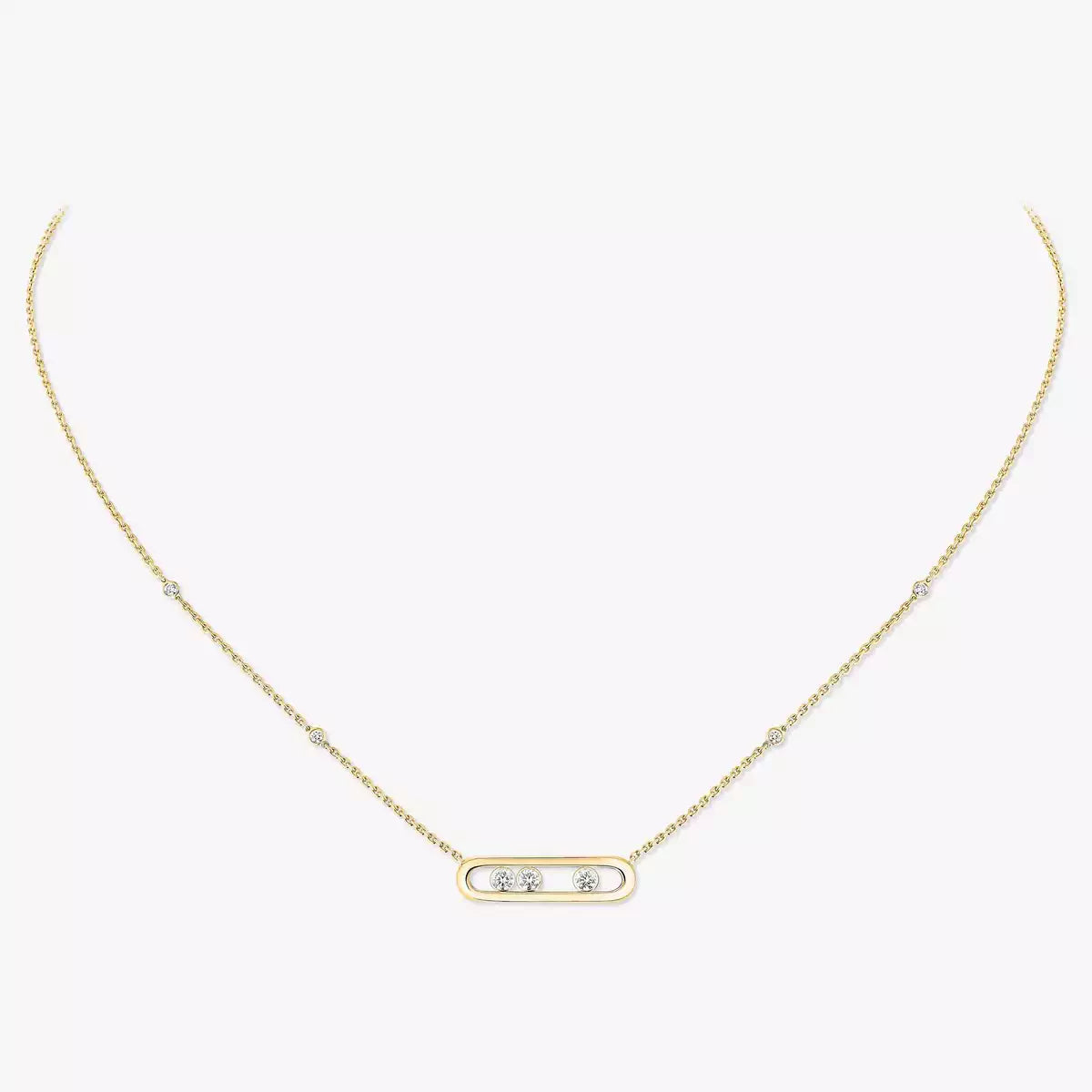 [MIRA]  Baby Move Gold Diamond Necklace