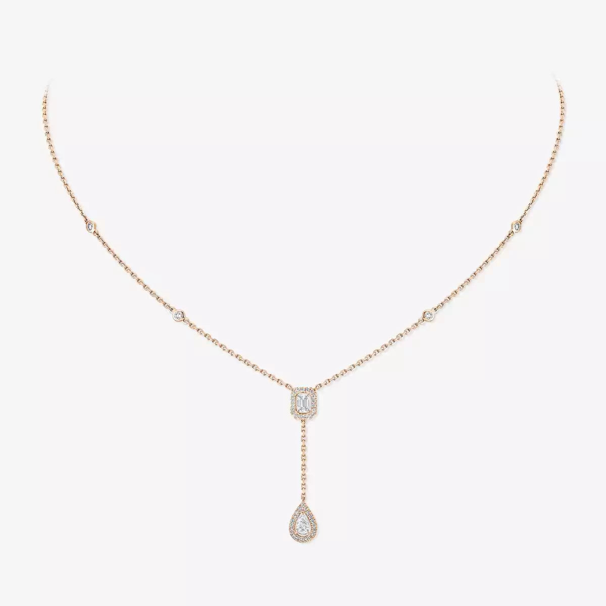 [MIRA]Gold Diamond Tie Necklace