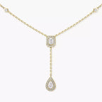 [MIRA] Gold Diamond Tie Necklace