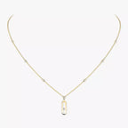 [MIRA]  Move Uno Gold Diamond Long Necklace