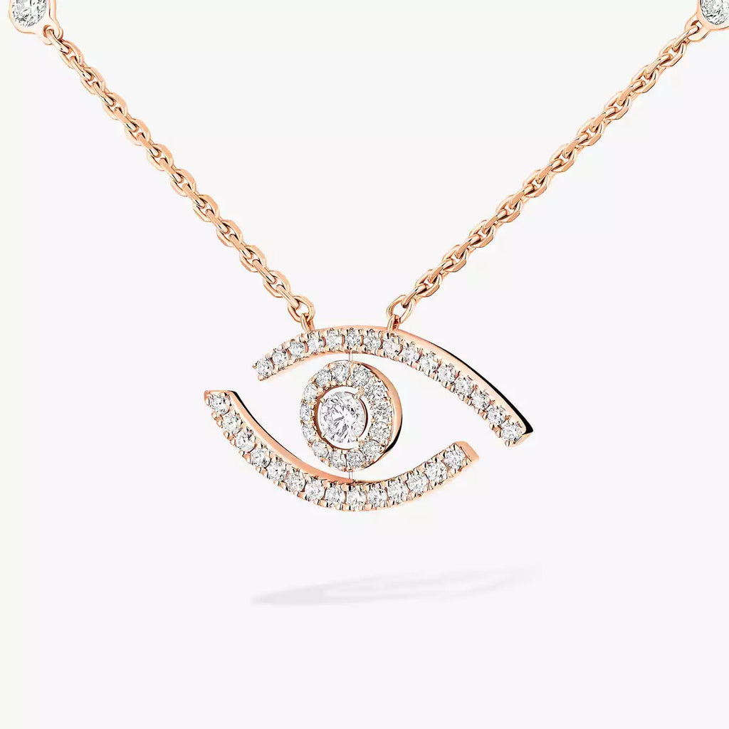 [MIRA]Pave_ Diamond Necklace Lucky Eye