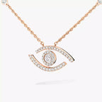 [MIRA]Pave_ Diamond Necklace Lucky Eye