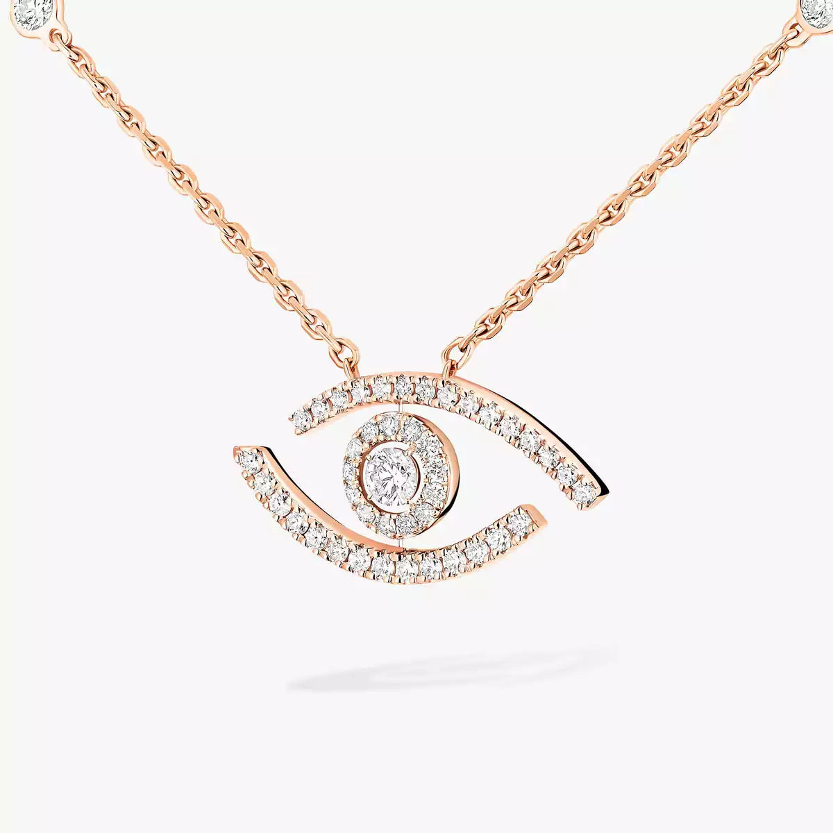 [MIRA]Pave_ Diamond Necklace Lucky Eye