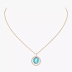 [MIRA]Lucky Move Diamond Necklace in Rose Gold and White Mother-of-Pearl