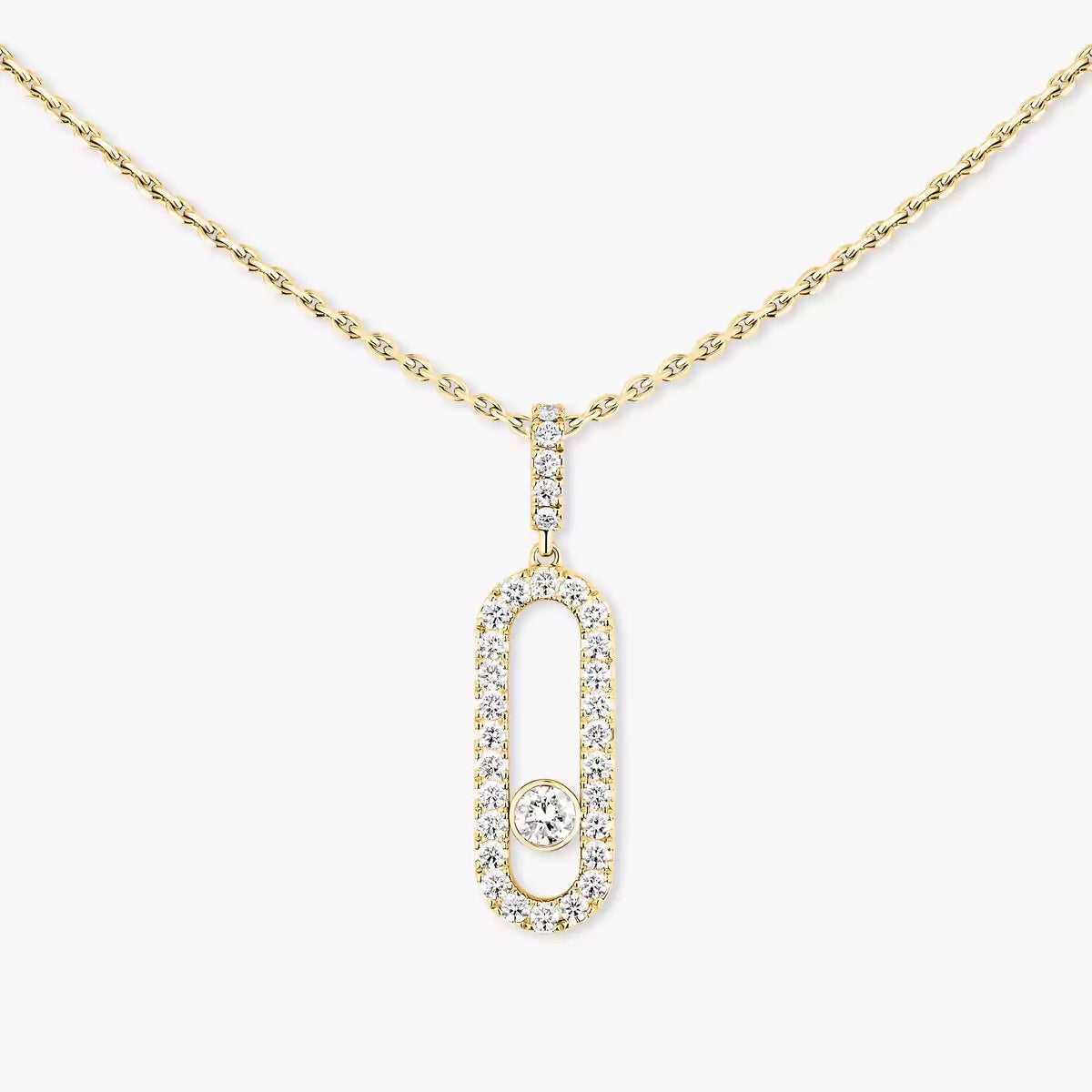 [MIRA]Move Uno Diamond Necklace in Rose Gold