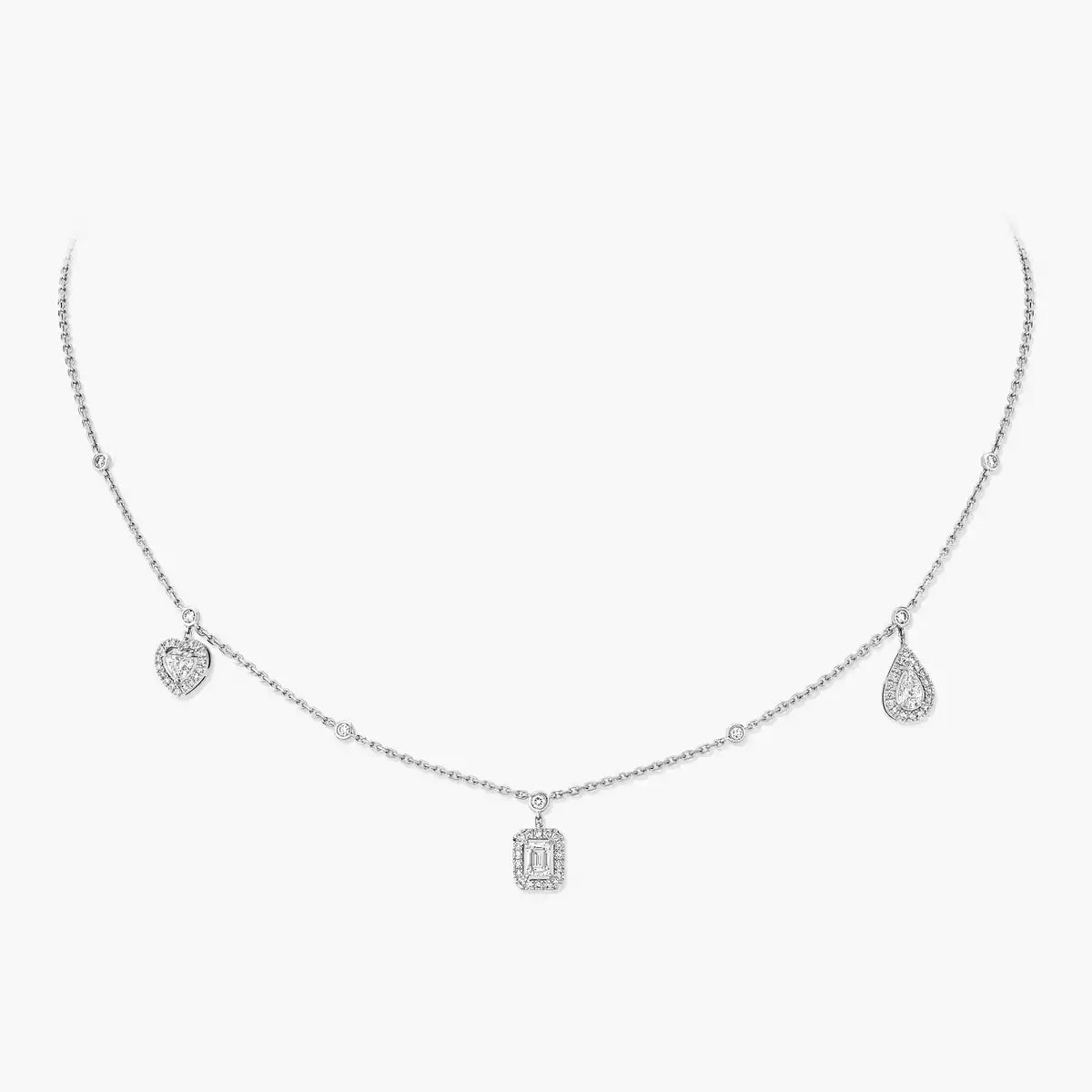 [MIRA] My Twin Diamond Necklace in Silver