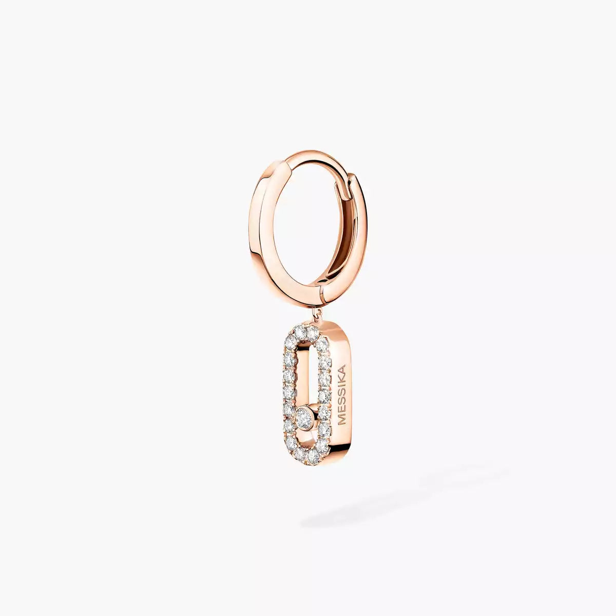 [MIRA]Move Uno Single Diamond Hoop Earring