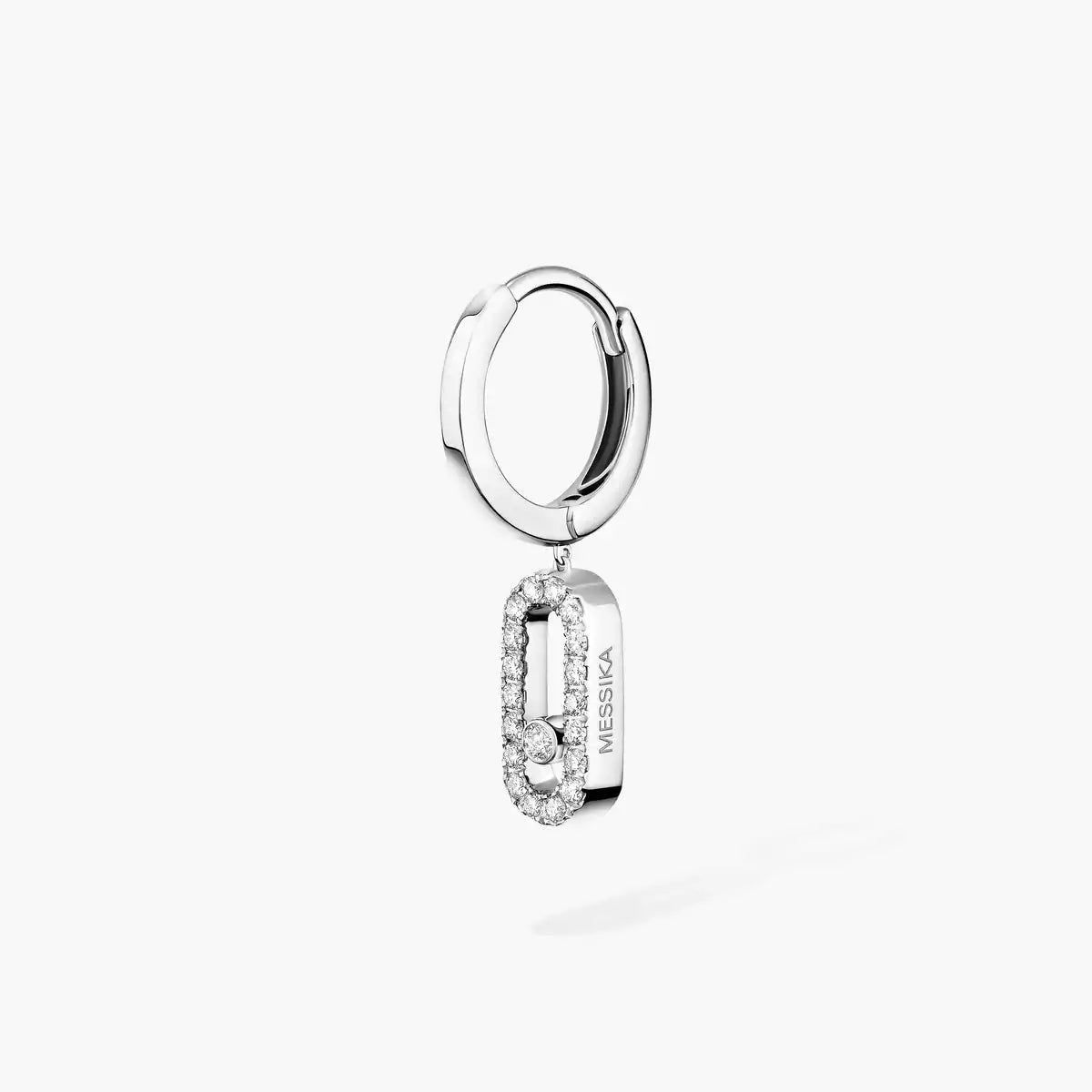 [MIRA]Move Uno Single Diamond Hoop Earring