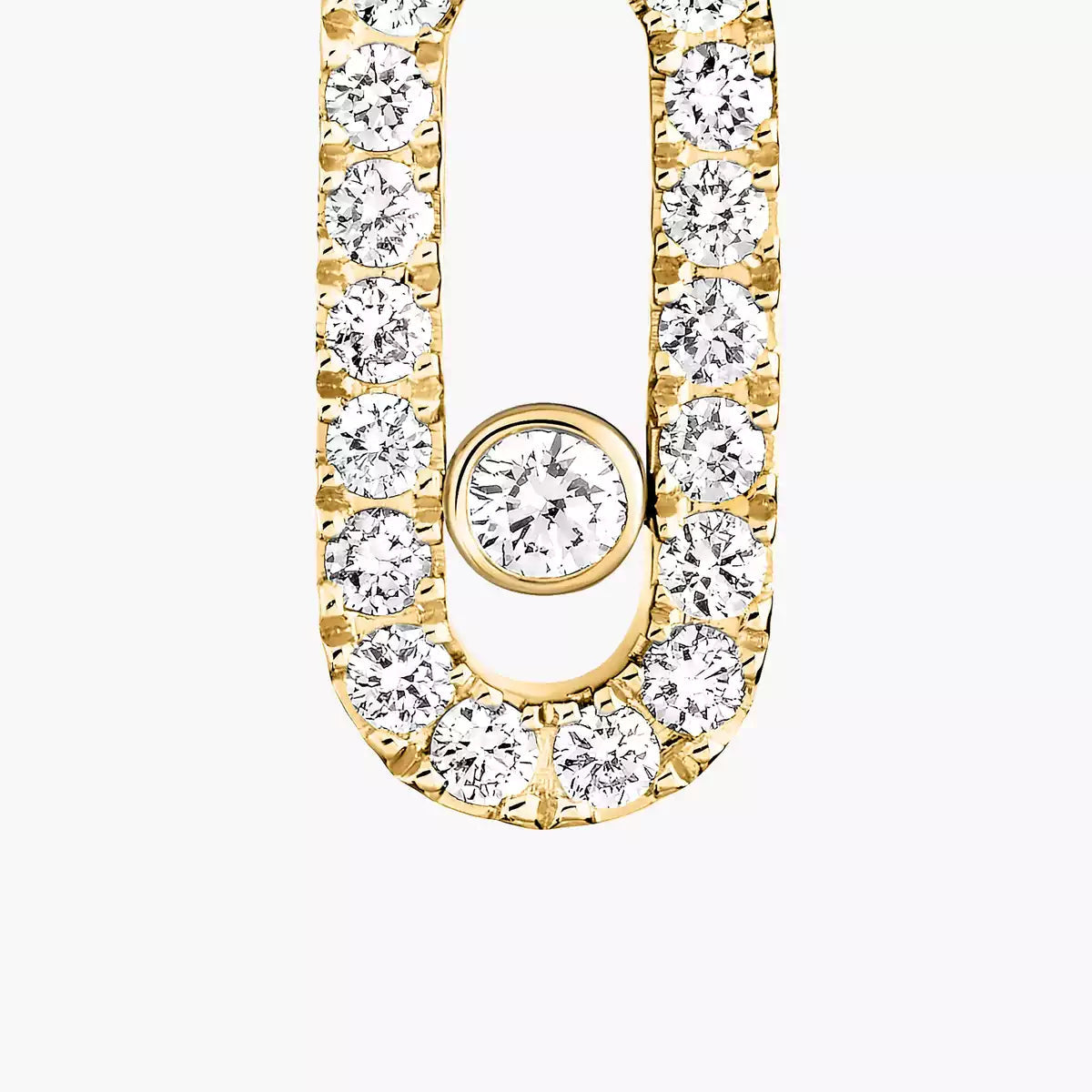 [MIRA]Move Uno Single Diamond Hoop Earring