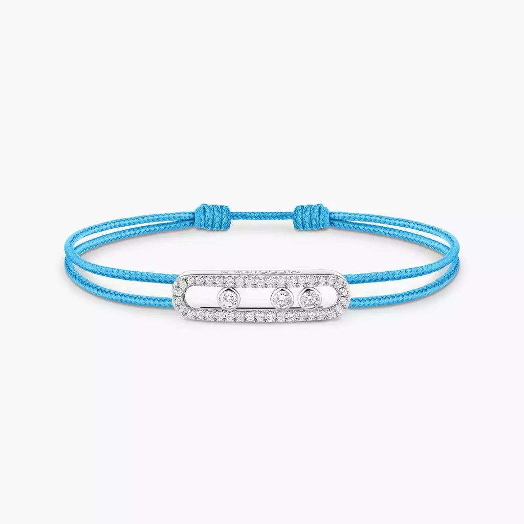 [MIRA]Messika Care(s) pink cord pavé bracelet