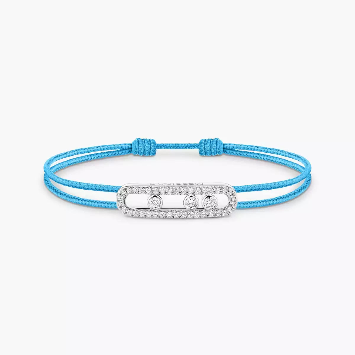 [MIRA]Messika Care(s) pink cord pavé bracelet