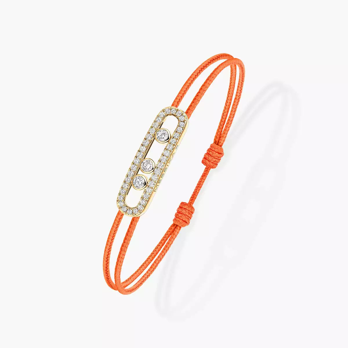 [MIRA]Messika Care(s) pink cord pavé bracelet