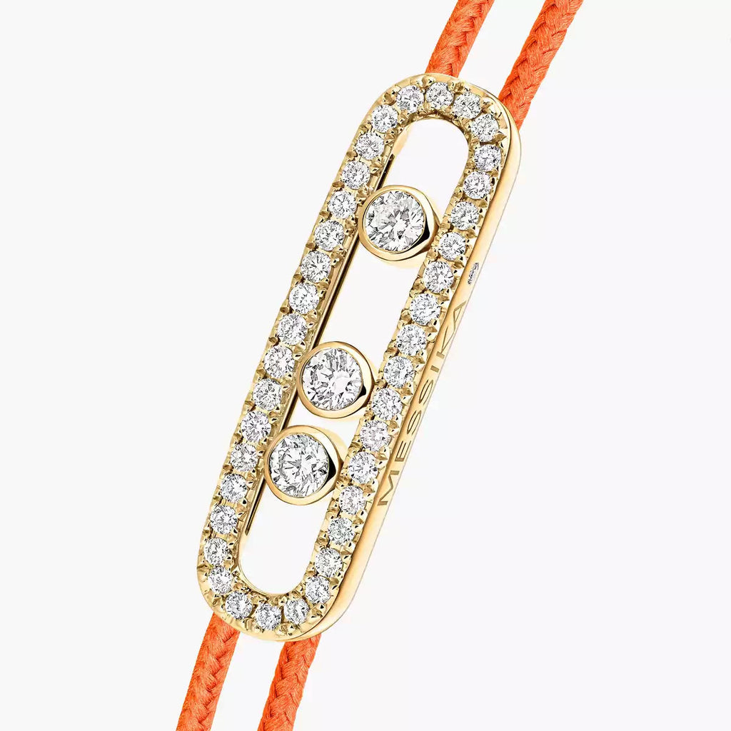 [MIRA]Messika Care(s) pink cord pavé bracelet