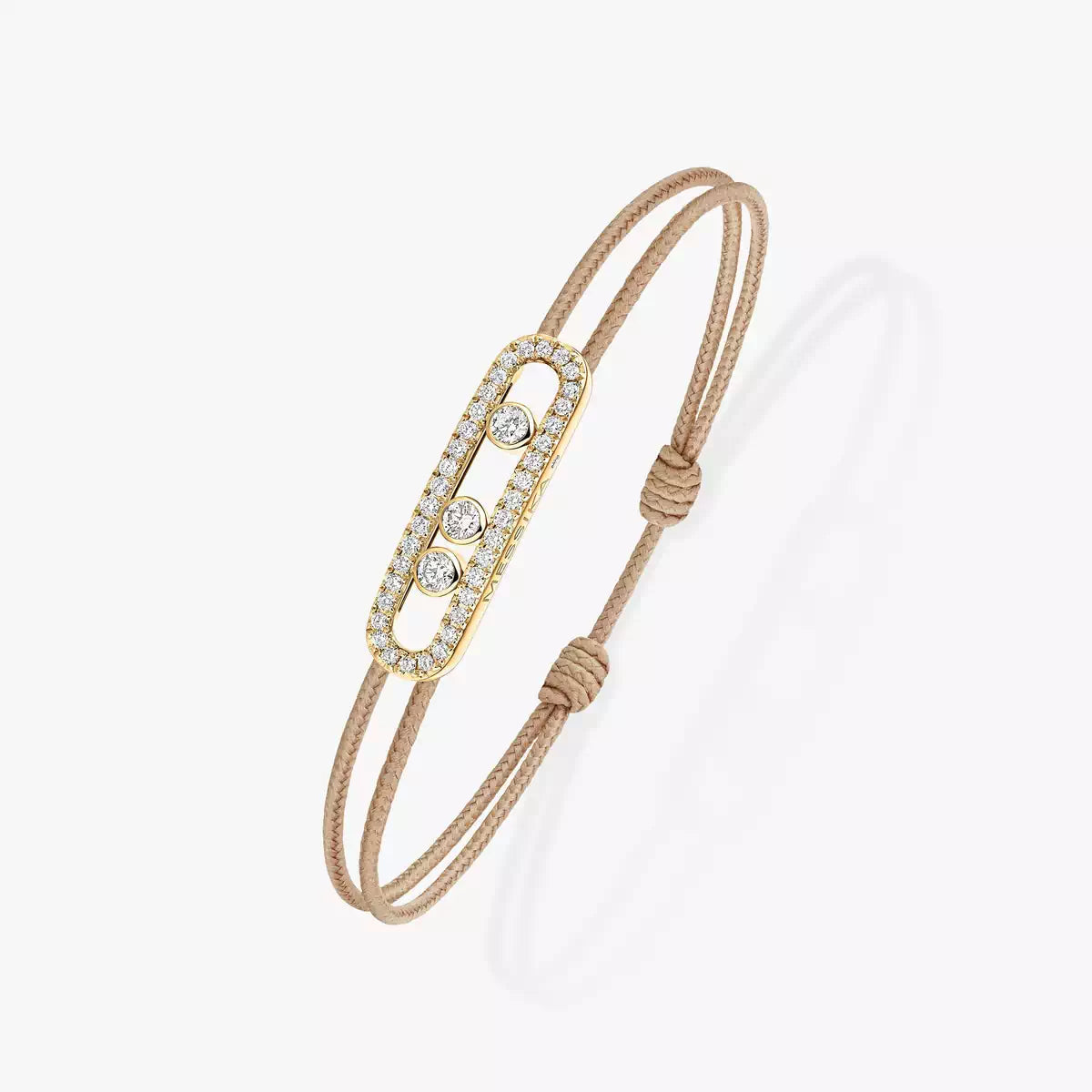 [MIRA]Messika Care(s) pink cord pavé bracelet