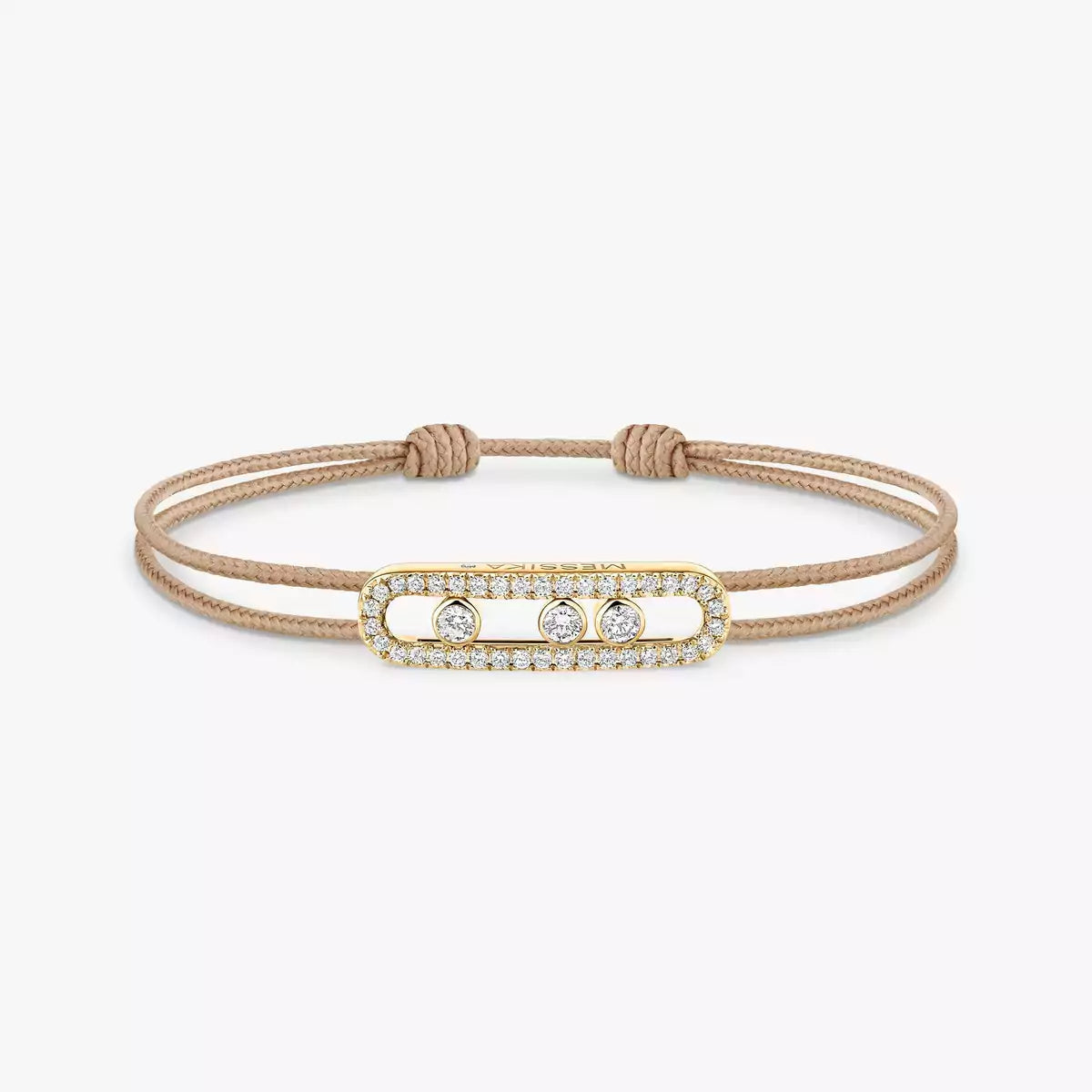 [MIRA]Messika Care(s) pink cord pavé bracelet