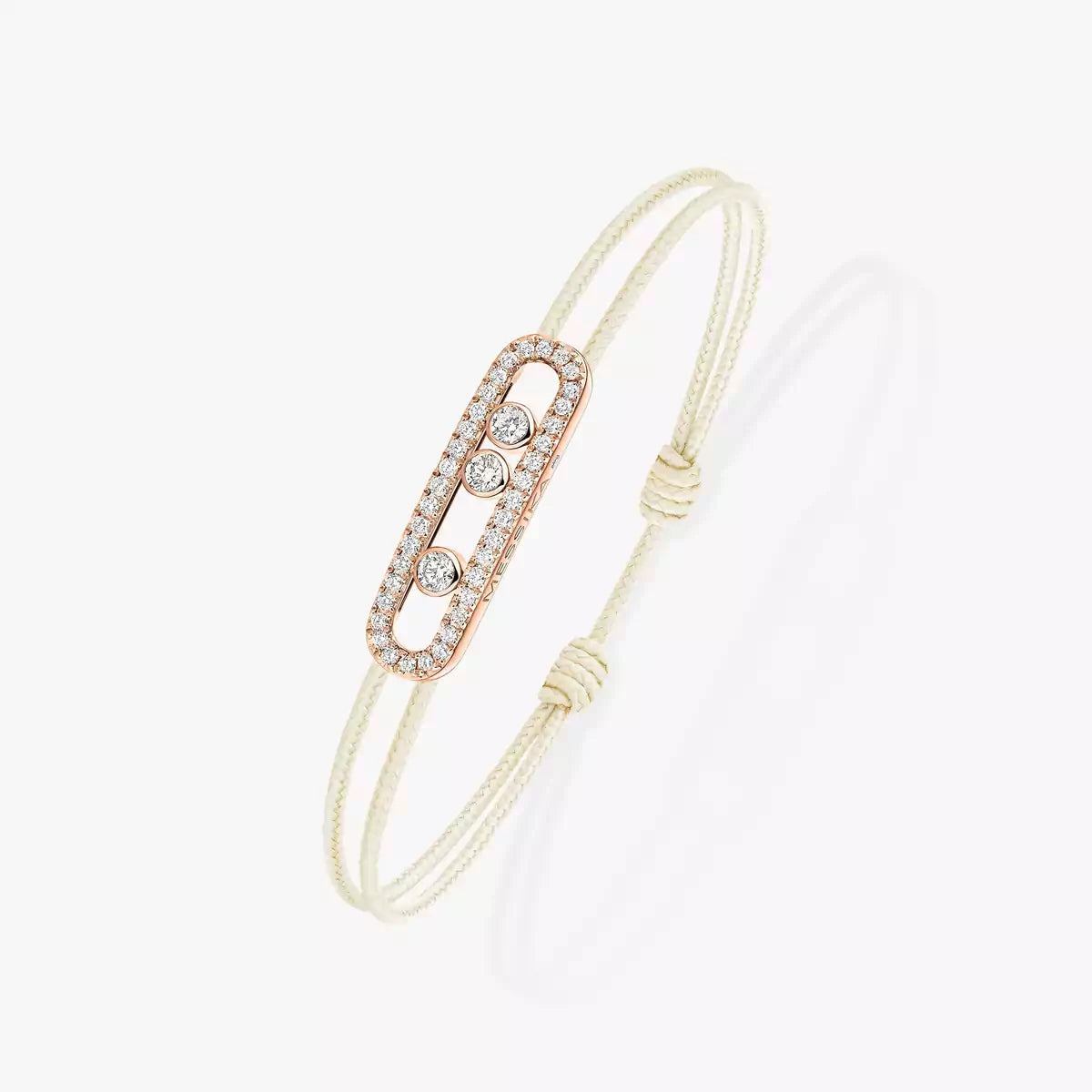 [MIRA]Messika Care(s) pink cord pavé bracelet