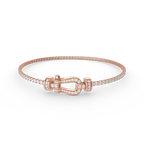 [MIRA]FORCE  HORSESHOE  DIAMOND TENNIS BRACELET