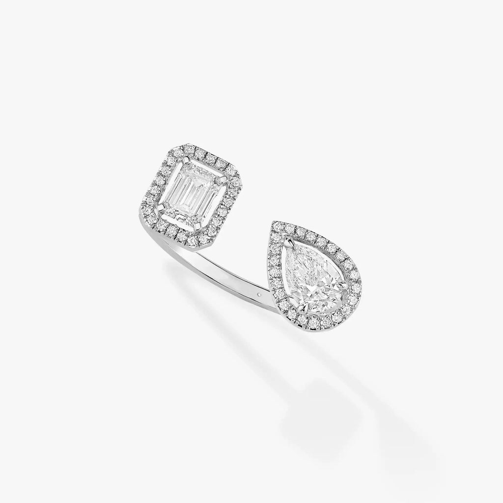 [MIRA]MY TWIN TOI & MOI SILVER DIAMOND RING