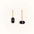 [MIRA]CHAINE VERSO BLACK CERAMIC EARRINGS