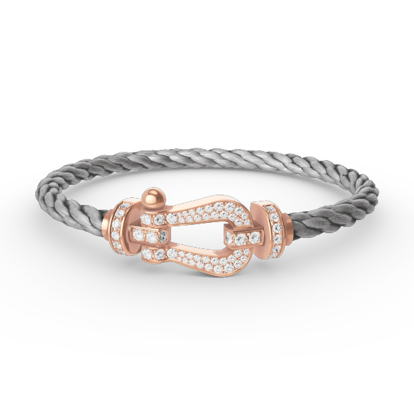 [MIRA]FORCE LARGE HORSESHOE FULL DIAMOND BRACELET ROSE GOLD