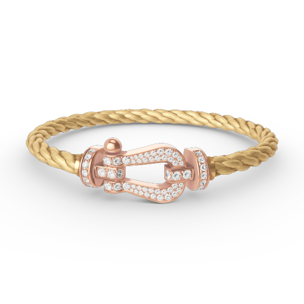 [MIRA]FORCE LARGE HORSESHOE FULL DIAMOND BRACELET ROSE GOLD