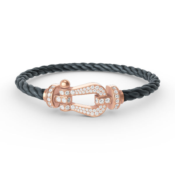 [MIRA]FORCE LARGE HORSESHOE FULL DIAMOND BRACELET ROSE GOLD