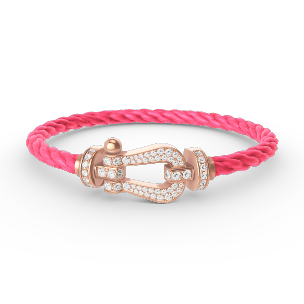 [MIRA]FORCE LARGE HORSESHOE FULL DIAMOND BRACELET ROSE GOLD