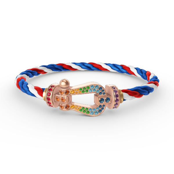 [MIRA]FORCE LARGE HORSESHOE  COLORED DIAMOND BRACELET ROSE GOLD