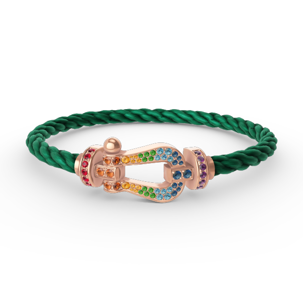 [MIRA]FORCE LARGE HORSESHOE  COLORED DIAMOND BRACELET ROSE GOLD