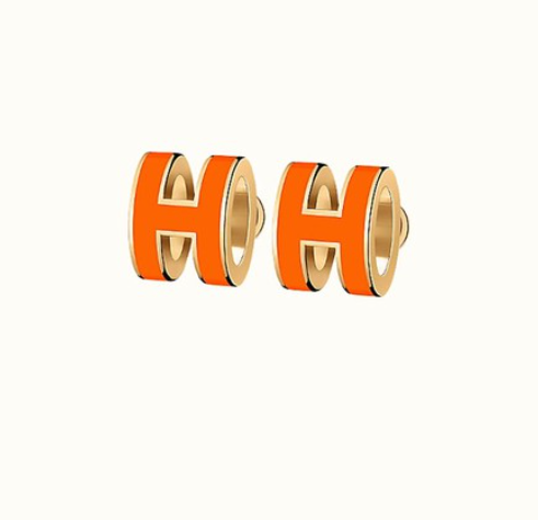 [MIRA]MINI POP H EARRINGS ORANGE