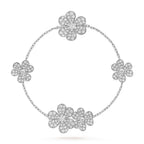 [MIRA]FRIVOLE SILVER 5 FLOWERS BRACELET
