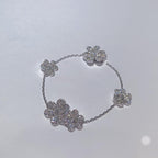 [MIRA]FRIVOLE SILVER 5 FLOWERS BRACELET