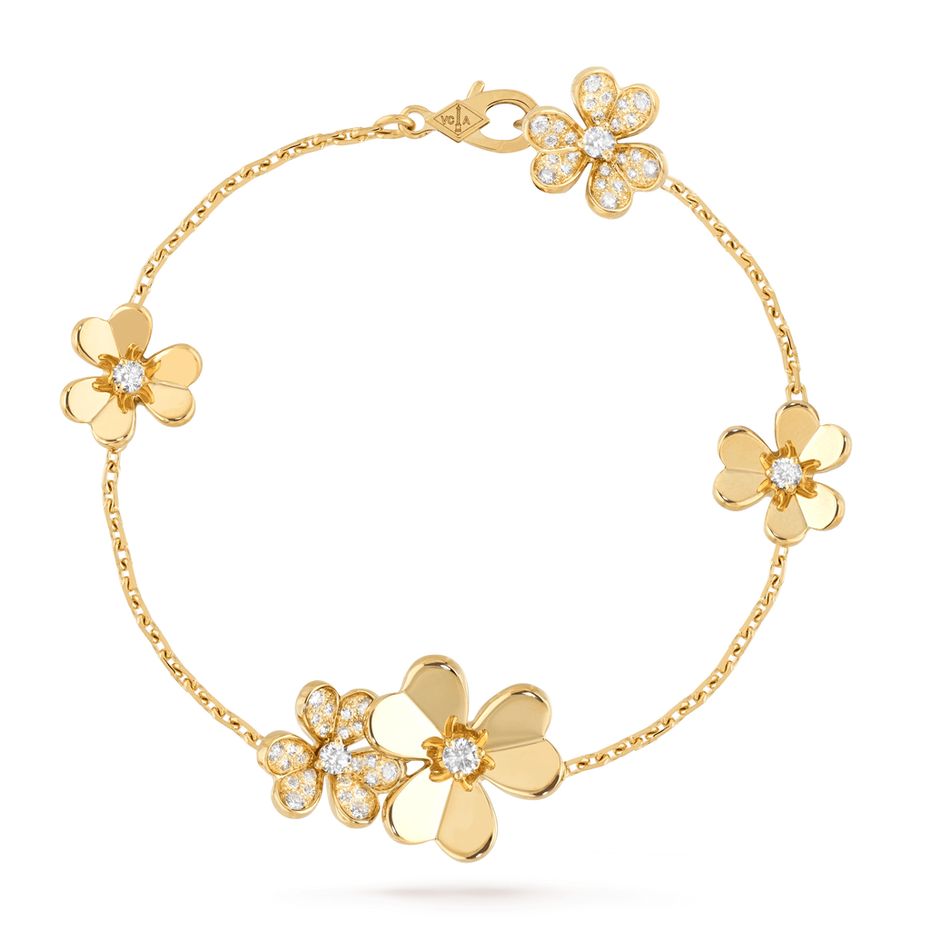 [MIRA]FRIVOLE GOLD 5 FLOWERS BRACELET